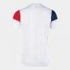 Tricou JOMA - CREW V SHORT SLEEVE T-SHIRT WHITE RED NAVY 