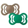 cumpără Suzetă BIBS 160399 Set 2 suzete simetrice din silicon Supreme Dark Oak/Evergreen (0-6 luni) în Chișinău 