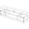 cumpără Comodă TV Smartex (16550) Т9 200cm TV Ivory+Stejar Deschis în Chișinău 