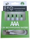 купить Аккумулятор Smartoools USBCAAA4 USB-C batteries AAA 400mAh, 4pcs with 2in1 Type-C cable в Кишинёве 