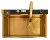 cumpără Chiuvetă bucătărie cu bateria SanDonna HD7550 Auriu robinet cascadă reglabil în Chișinău 