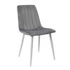 купить Стул Deco DC-90P N20 Catifea Dark Grey+White Legs в Кишинёве 