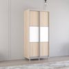 cumpără Dulap Mobildor-Lux Aron-S 1.0m-1.8m uși glisante din PAL orizontal (140x60x200H cm) Anthracite în Chișinău 