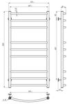 cumpără Uscător de prosoape Lianat 2168 Klasik-Elit 500x1000 inox în Chișinău 
