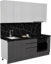 купить Мебель для кухни ArtFlame GOLA White/Storm Grey (2.2 m.l.) в Кишинёве 