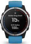 купить Смарт часы Garmin quatix® 7 Standard Edition, Cyan Blue Silicone Band (0100254061) в Кишинёве 