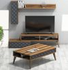 купить Стенка Trendy Planeta Орех, Calcedonie (комплект мебели для гостиной) (GTR001255) в Кишинёве 