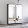 купить Шкаф Mobildor-Lux Fox uși glisante din oglinzi (170x60x200H cm) Anthracite в Кишинёве 