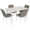 купить Комплект стол и стулья Evelin di Costacurta стол DT-405-4Wh + 4 стула YTC-078Wh UF885-14 (Grey) в Кишинёве 