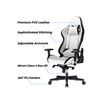 cumpără Scaun gaming Lumi Premium Gaming Chair with CH06-36 Headrest & Lumbar Support CH06-36, Black/White, PVC Leather, 2D Armrest, Steel Frame, 350mm Nylon Plastic Base, PU Caster, 80mm Class 4 Gas Lift, Weight Capacity 180 Kg XMAS în Chișinău 