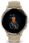 cumpără Ceas inteligent Garmin Venu 3S French Gray/Soft Gold Leather (010-02785-55) în Chișinău 