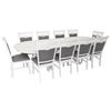 купить Комплект стол и стулья Evelin di Costacurta стол HV-33V White + 10 стульев HV-3167 White/NV-10WP Grey в Кишинёве 