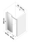 cumpără Cabină de duș New Trendy Shower Door Sling 100x200 Sliding 8mm (D-0180A) în Chișinău 
