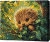 cumpără Tablou pe numere BrushMe RMG0009FC 30x40сm (fără cutie) Arici în frunze în Chișinău 