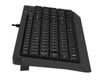 Keyboard A4Tech FK15, Full-Size Compact Design,FN Multimedia, Laser Engraving,Splash Proof,Black,USB 