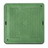 cumpără Capac patrat cu rama (nisip+polimer) 710x600x70 mm verde cu lacat (pentru gradina) în Chișinău 