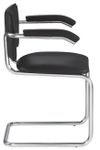 купить Стул Nowystyl 41100018 SYLWIA ARM chrome, negru в Кишинёве 