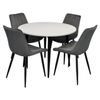 купить Комплект стол и стулья Evelin di Costacurta стол DT-402-3B + 4 стула YTC-055B, BLU-14 Dark grey в Кишинёве 