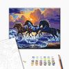 купить Картина по номерам BrushMe BS34306 40*50 cm (în cutie) Herghelie de cai negri в Кишинёве 