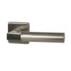 Дверная ручка на розетке Alaska-Q никель сатин + накладка под цилиндр