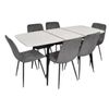 купить Комплект стол и стулья Evelin di Costacurta стол DT-532R B + 6 стульев YTC-080B Blu-14 (Dark grey) в Кишинёве 