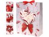Punga pentru cadouri "Love" 32X26X10cm, alb-rosu