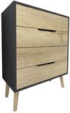 cumpără Comodă Trendy Flora-Anthracite, Sapphire Oak, 78x95x45cm (GTR008146) în Chișinău 