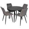 купить Комплект стол и стулья Evelin di Costacurta стол DT-402-6B + 4 стула YTC-055B, BLU-14 Dark grey в Кишинёве 