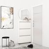 купить Полка для обуви Mobildor-Lux Leo Slim 50x16x125H cm White в Кишинёве 