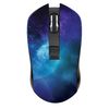 Wireless Mouse Qumo Universe, Optical, 800-1600 dpi, 4 buttons, Ambidextrous, 1xAA, Black/Blue, USB 