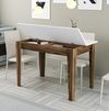 cumpără Masă Trendy Kiev 505-Nuc, Alb 110x75x72cm în Chișinău 