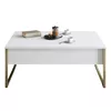 cumpără Măsuţă cafea Trendy Lux, alb, auriu 90x40x60cm în Chișinău 