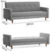 купить Диван Trendy Hiko Gri deschis (3 locuri) в Кишинёве 