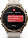 cumpără Ceas inteligent Garmin Fenix 9 Pro, 43mm, inReach, Gold, Lthr White bd (010-04335-41) în Chișinău 