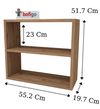 cumpără Etajeră Nex Home Biblioteca multifunctionala, 55x20x52 cm, Stejar (13-06-02) în Chișinău 