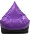 cumpără Fotoliu BeanBag BeanBag BM5803, Piramida, XL. Piele ecologică lucioasă MAX, violet cu negru în Chișinău 