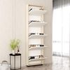 купить Полка для обуви Mobildor-Lux Leo Slim 80x16x203H cm Sonoma/White в Кишинёве 