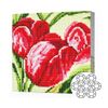cumpără Tablou pe numere Art Gallery BJ700 Mozaic cu diamante 20x20cm Lalele rosii în Chișinău 