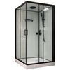 cumpără Cabină de duș Linia H2O Victoria Plus 900x900x215, 5 мм, квадратная, черный-мат în Chișinău 