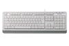 Keyboard A4Tech FK10, Multimedia Hot Keys, Laser Inscribed Keys , Splash Proof, White/Grey, USB 