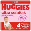cumpără Scutece Huggies Ultra Comfort  pentru fetiţă 4 (8-14 kg) Disney Box, 100 buc. în Chișinău 