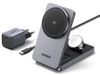 cumpără Încărcător wireless Ugreen 45025, 3-in-1 Magnetic Wireless Charger Foldable Qi2 15W, Grey în Chișinău 