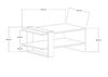 купить Журнальный столик Hanah Home Funda Anthracite White в Кишинёве 