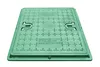 cumpără Capac canalizare compozit patrat 600x600 mm / 20 kN (2 t) verde (700x55 mm, 28 kg) în Chișinău 