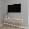 купить Тумба напольная для TV Smartex (16583) Т10 140 TV-Навесная Ivory+Stejar Deschis в Кишинёве 