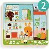 cumpără Puzzle Djeco DJ01480 Puzzle din lemn in 3 nivele Cabana Iepurasului în Chișinău 
