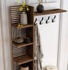 cumpără Mobilă pentru antreu Trendy Viyana D, Nuc, Alb 90x200x35cm (GTR001346) în Chișinău 