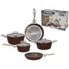 купить Набор посуды Tognana 55958 Set de vase antiaderente Pearlbrown Stone, 8 buc в Кишинёве 