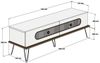 cumpără Comodă TV Trendy Ekol, Stejar 145x45x40cm în Chișinău 