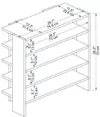 cumpără Raft pentru încălțăminte Hanah Home Обувница Sargel Atlantic Pine în Chișinău 